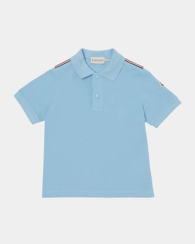 Boy's Tri-Stripe Pique Polo Shirt, Size 12-